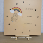 Horloge artisanale et murale Licorne