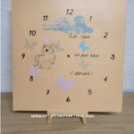 Horloge murale Licorne et papillons